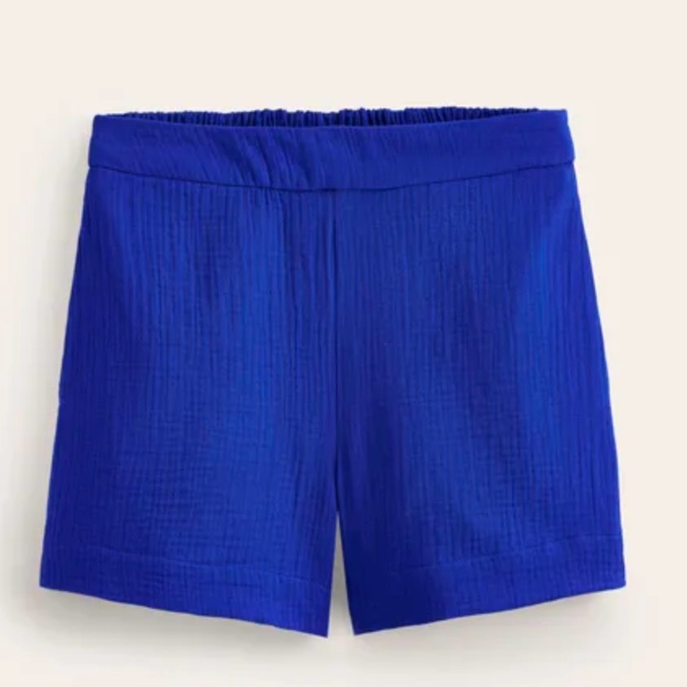 NWT-Boden Double Cloth Shorts in sz 22 in “Surf the Web” Blue